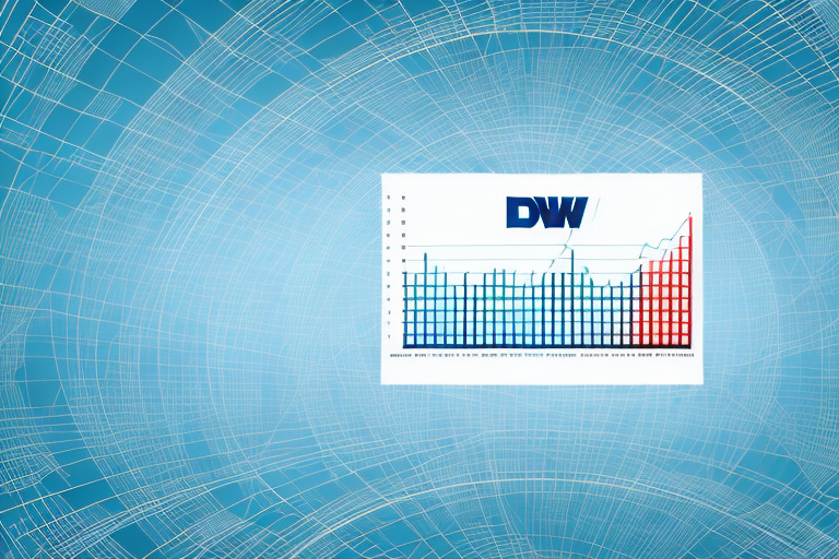 A graph showing the current performance of the dow jones industrial average